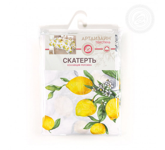 Скатерть столовая рогожка АртДизайн Лимоны